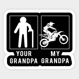 dirtbike your grandpa my grandpa tee for your grandson granddaughter Sticker